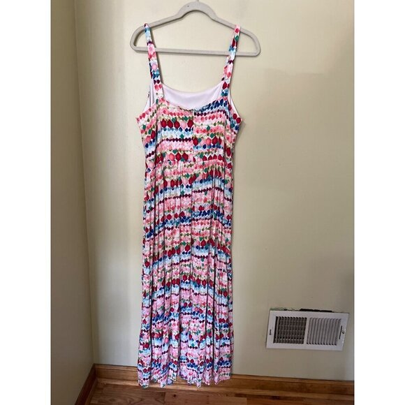 Colorful Sleeveless Boho Maxi Dress 1X With Smocked‎ Top Beachy Vacation Lagom - Picture 7 of 9